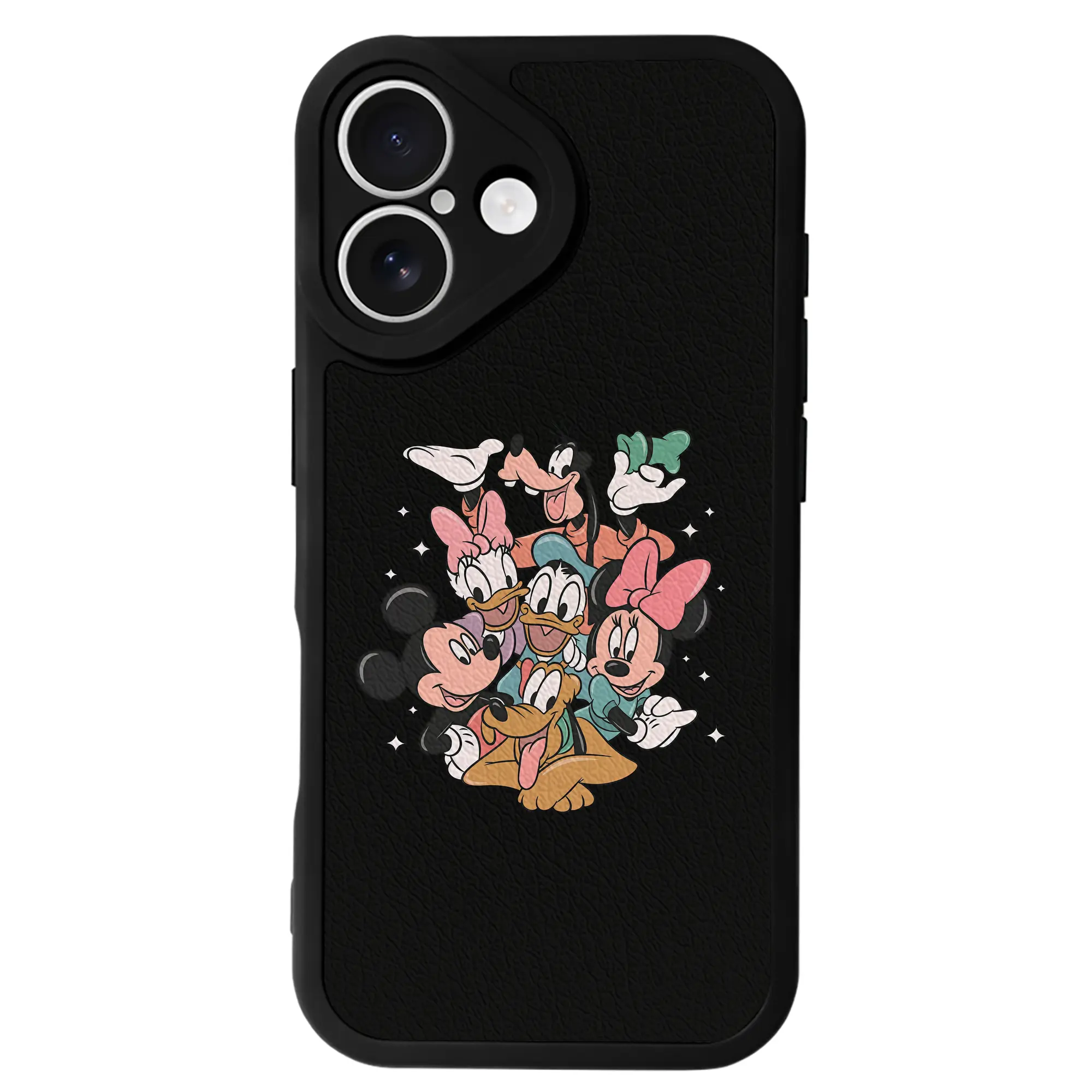 ミッキーマウス（Mickey Mouse） グッズ ドナルドダック（Donald Duck） - IPhone 16シリーズ対応 ・ シリコンスマホケース ・ レザー調 ・ 高精度フィット ・ 耐衝撃 ・ ワイヤレス充電対応 ・ 精密カット